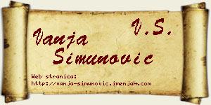 Vanja Simunović vizit kartica